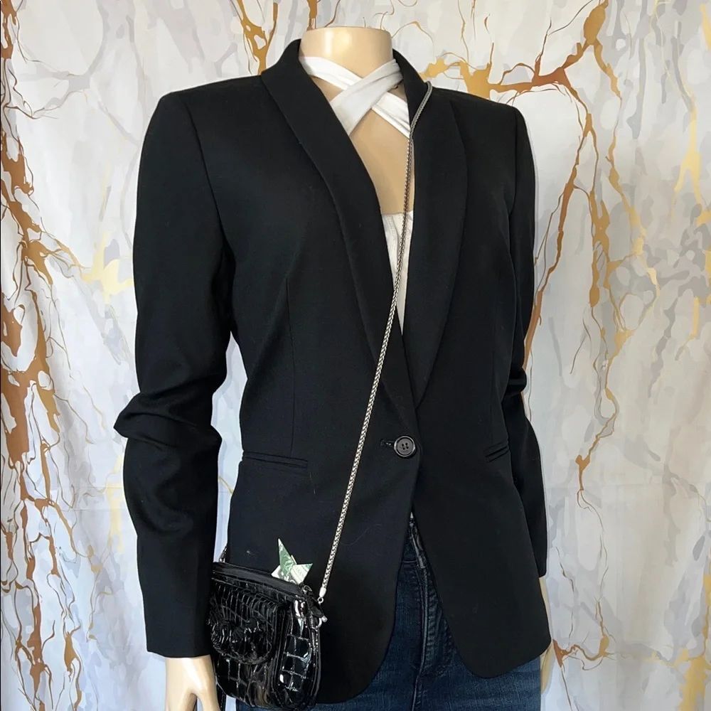 * J. Crew Classic Black Women's Blazer Wool Blend